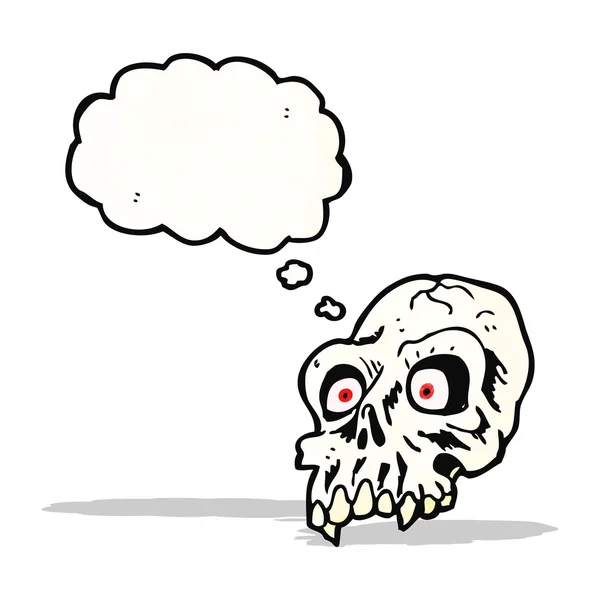 Spooky skull cartoon — 图库矢量图片