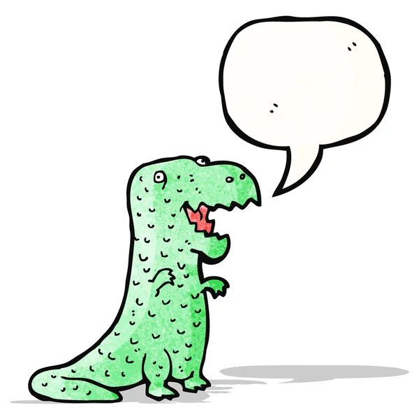 Cartoon-Dinosaurier mit Sprechblase — Stockvektor