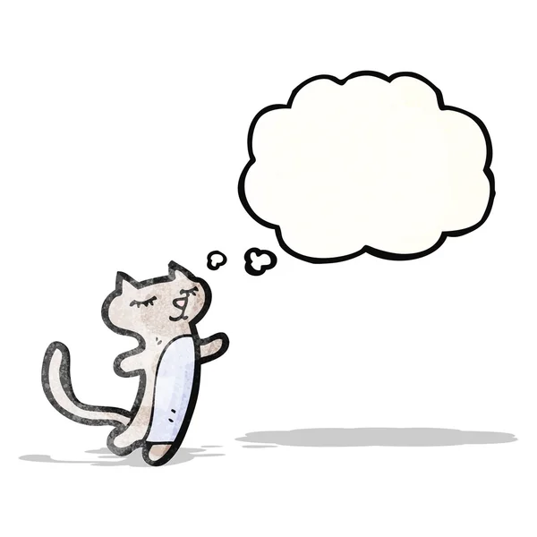 Kartun cat dengan thought bubble (raster versi ) - Stok Vektor