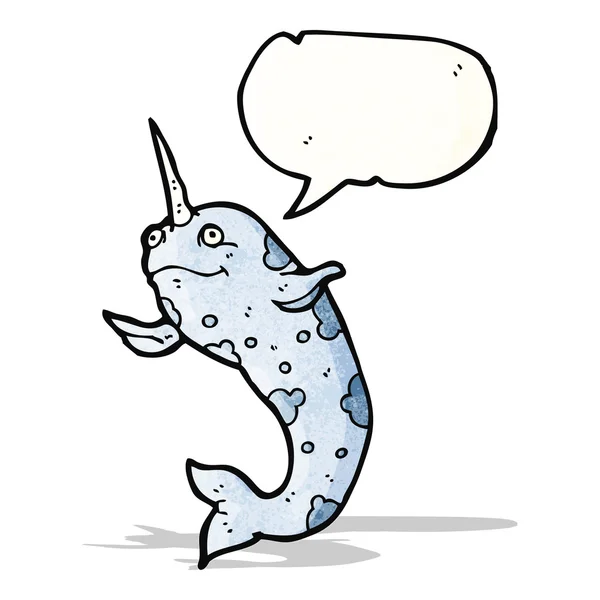快乐的独角鲸卡通 — 图库矢量图片