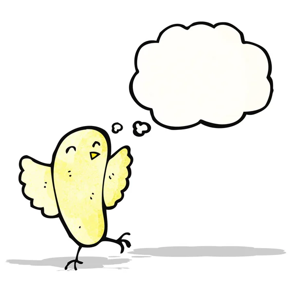 Kreslený ptáček křídly — Stockový vektor
