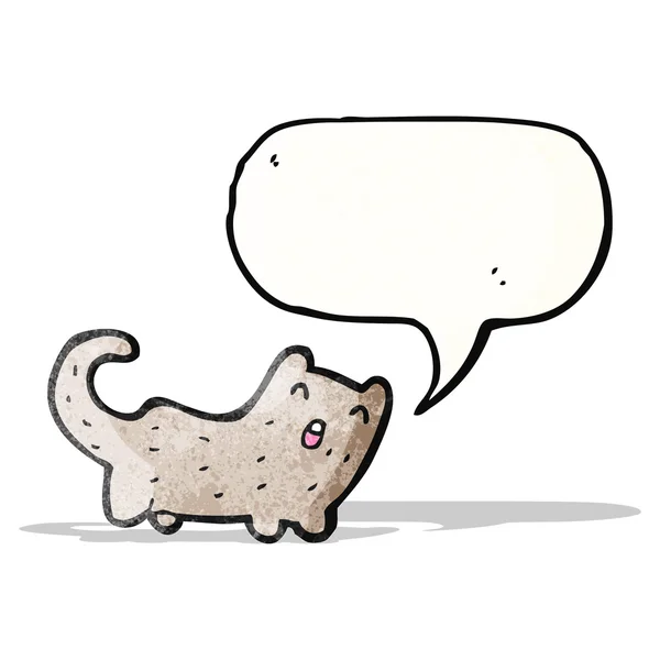 Cartoon cat with speech bubble — Stock Vector