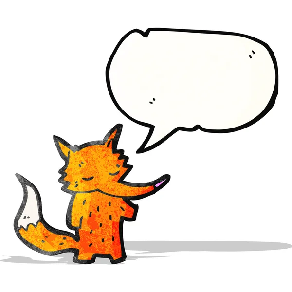 Bonito pequeno desenho animado raposa —  Vetores de Stock