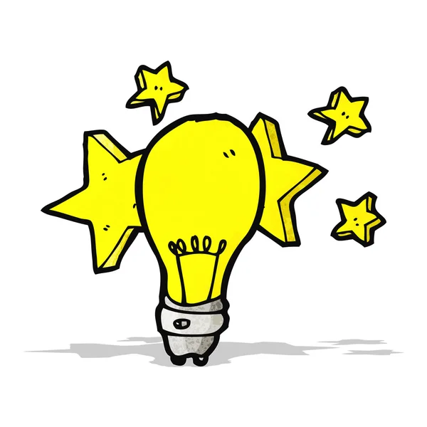 Desenho animado símbolo lâmpada elétrica — Vetor de Stock