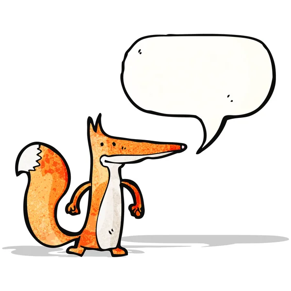 Cartoon fox with speech bubble — Stock Vector