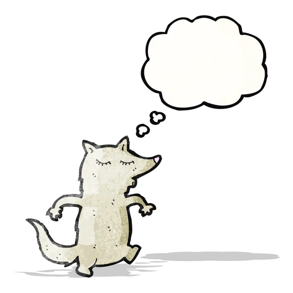 Roztomilý malý vlk kreslený — Stockový vektor