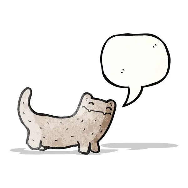 Heureux chat dessin animé avec bulle de parole — Image vectorielle