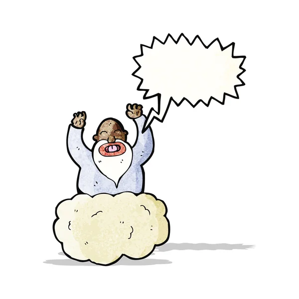 卡通神与气泡云上 — 图库矢量图片