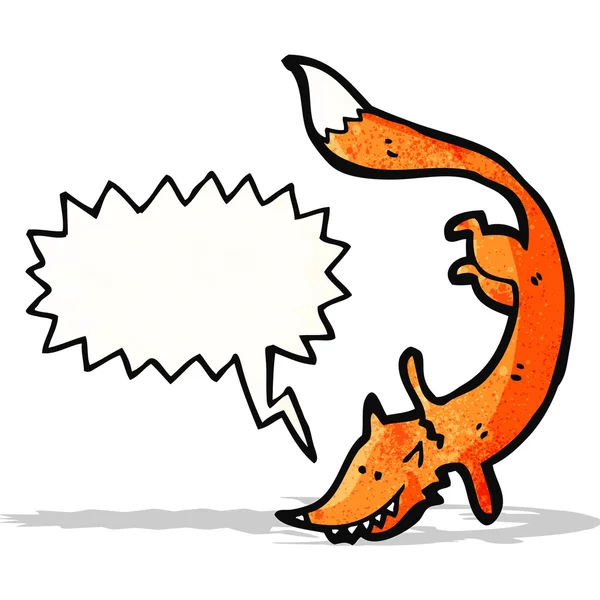卡通狐狸用语音泡沫 — 图库矢量图片
