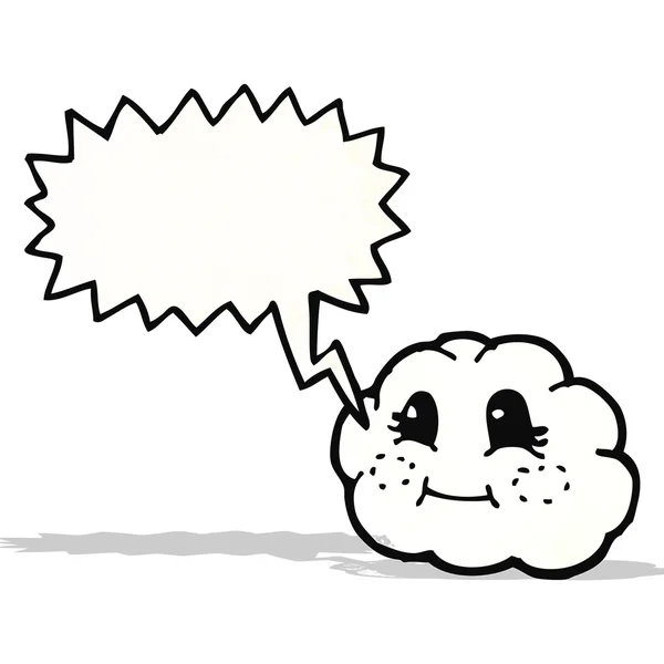 Nuage avec bulle de la parole dessin animé — Image vectorielle
