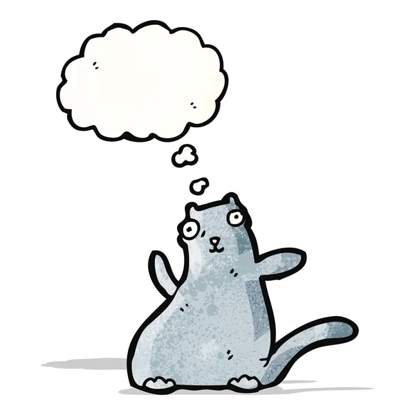 Funny cat with thought bubble — Stock Vector