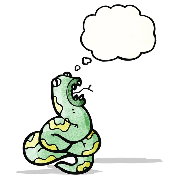 思考バブルと漫画のヘビ — ストックベクタ