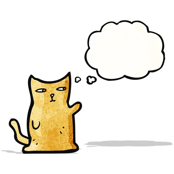 Gato com desenho animado bolha pensamento —  Vetores de Stock