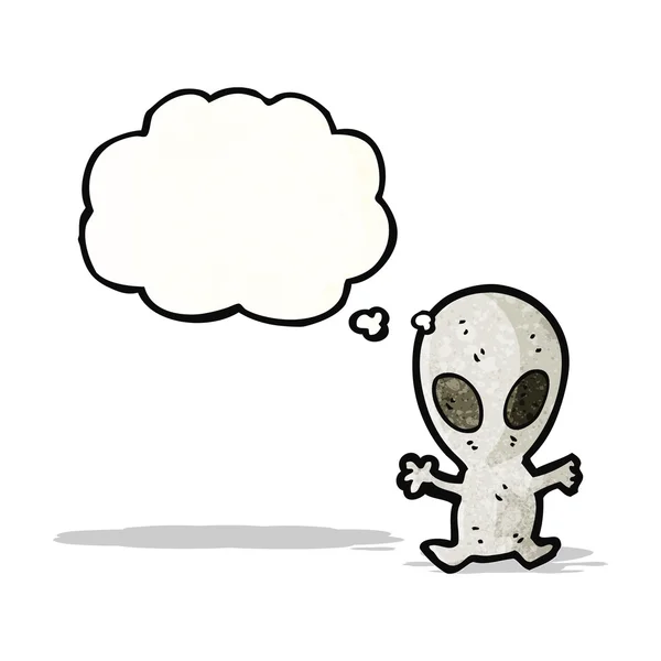 Pequeno desenho animado alienígena — Vetor de Stock