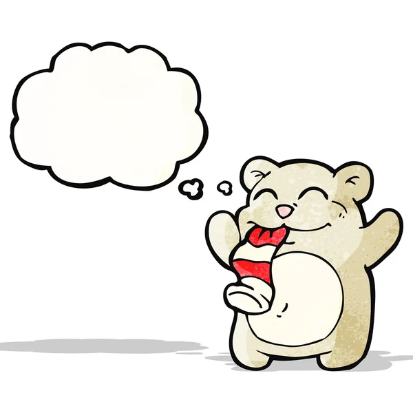 Cartoon teddybeer met Sok — Stockvector