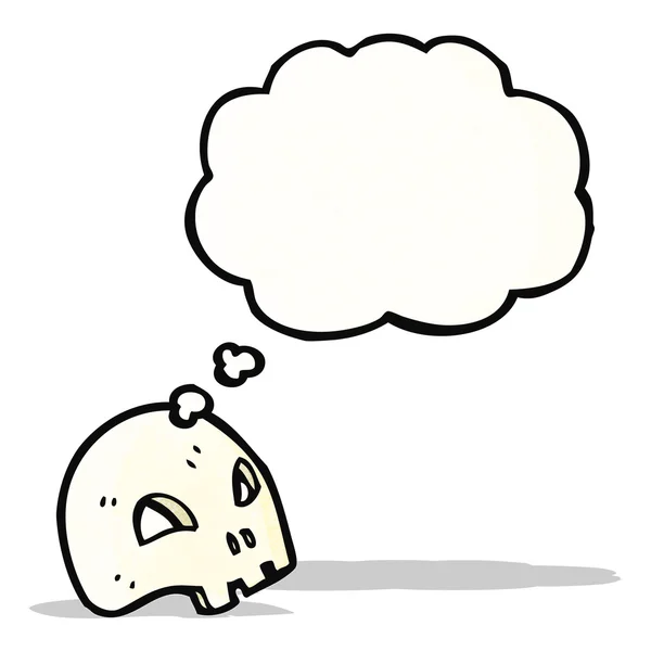 Spooky kafatası karikatür — Stok Vektör