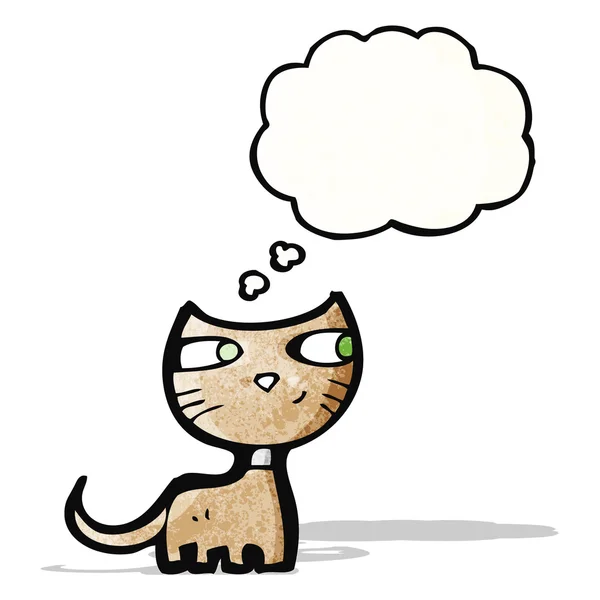 Cartoon cat with thought bubble — Stock Vector