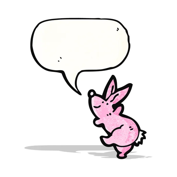 Bunny tavşan ile konuşma balonu — Stok Vektör