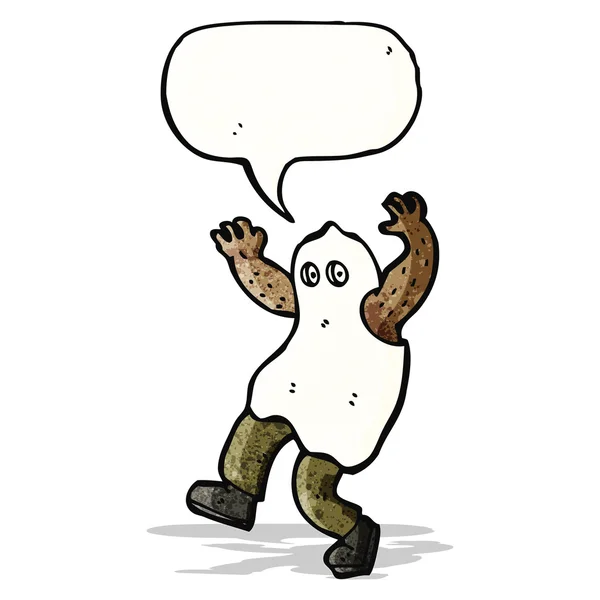 Cartoon ghost costume — Stock Vector