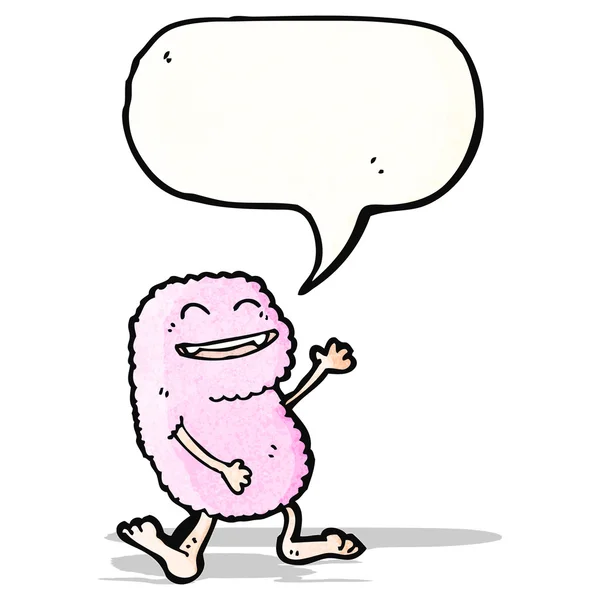 粉红色的毛茸茸怪物卡通 — 图库矢量图片