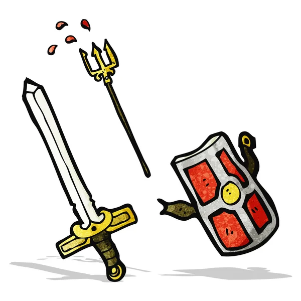 Mittelalterliche Waffen — Stockvektor