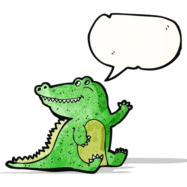 Sympathique crocodile dessin animé — Image vectorielle