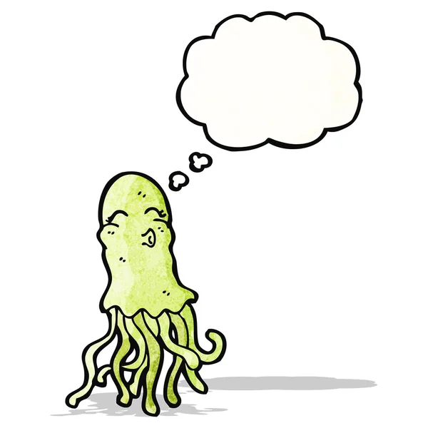 Medusas con burbuja de pensamiento — Vector de stock