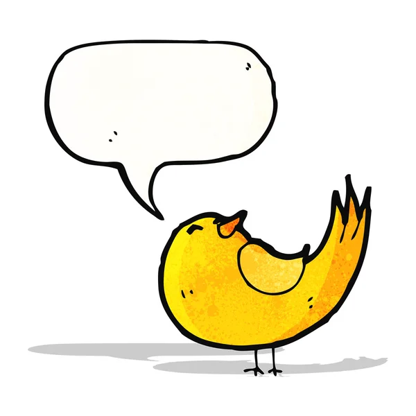 Cartoon oiseau chantant — Image vectorielle