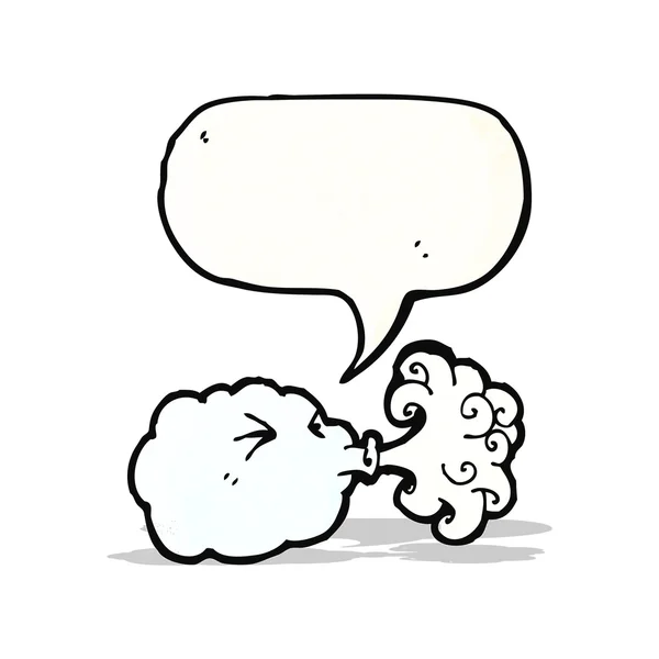 Rüzgar esiyor karikatür bulut — Stok Vektör