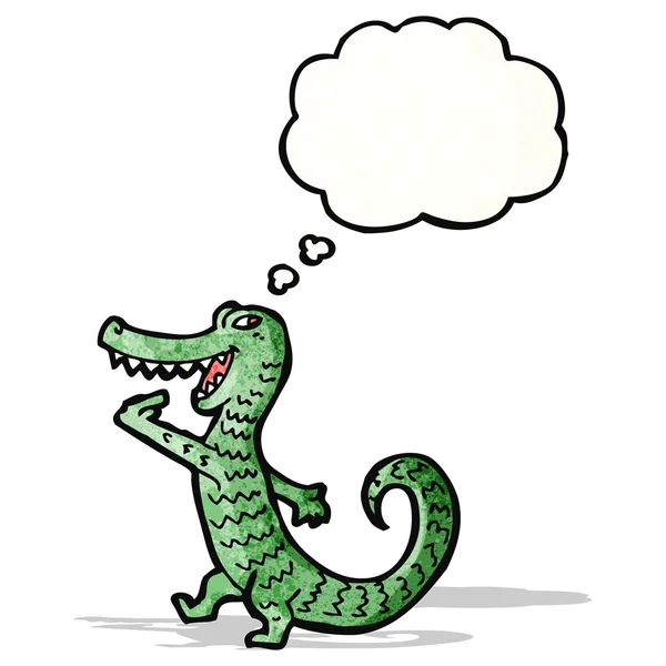 饥饿的短吻鳄卡通 — 图库矢量图片