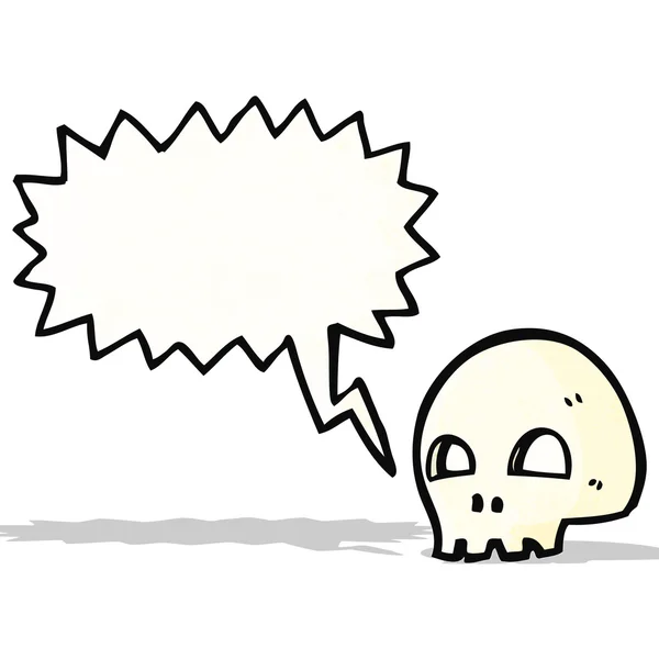 Spooky schedel cartoon — Stockvector