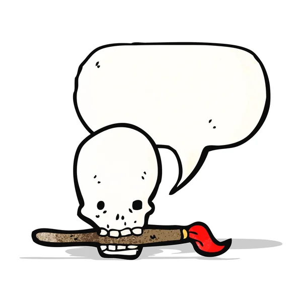 Arte crânio símbolo desenhos animados — Vetor de Stock
