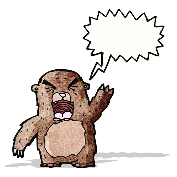 Cartoon angry bear — Stock Vector