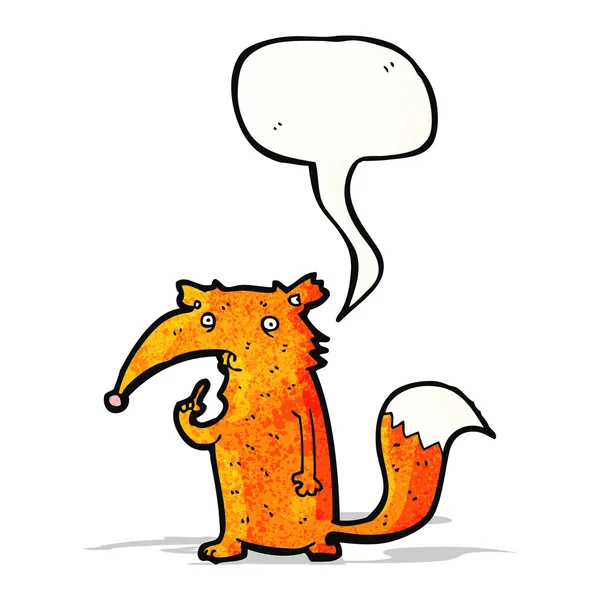 Zvědavá liška kreslený — Stockový vektor