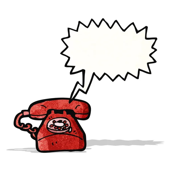 Cartoon red telephone — Stock Vector
