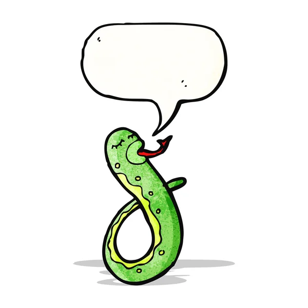 Cartoon slang met spraakbel — Stockvector