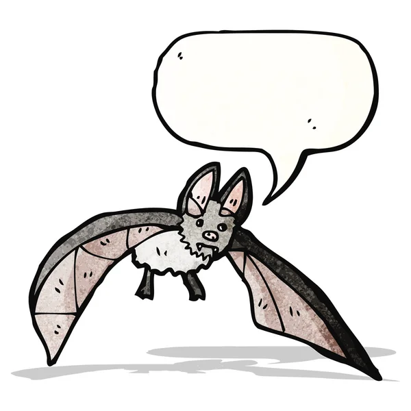 Cartoon bat met spraakbel — Stockvector