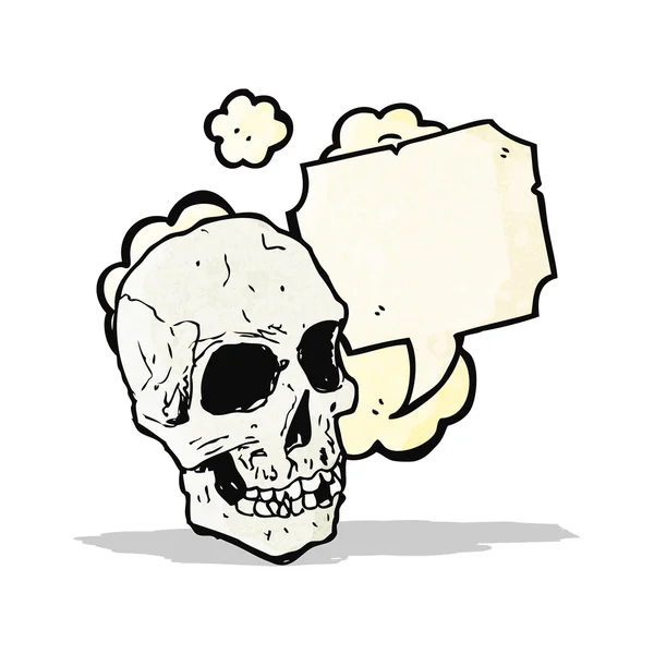 頭蓋骨の漫画の話 — ストックベクタ
