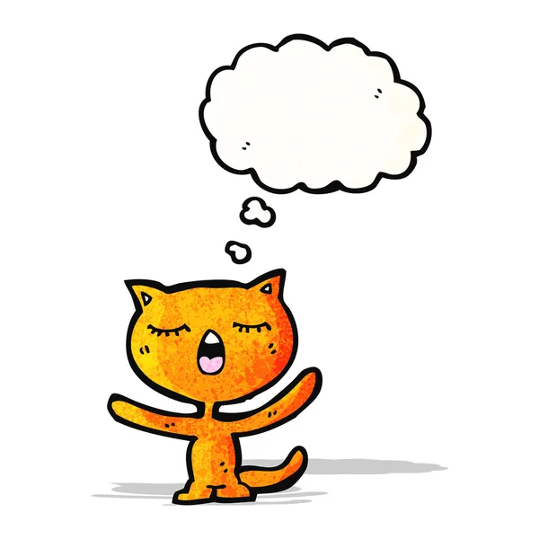 Cartoon cat with thought bubble — Stock Vector