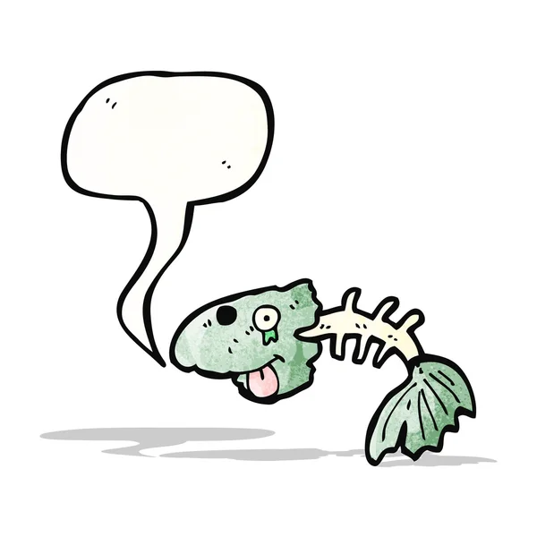 Eski balık kemikleri karikatür — Stok Vektör