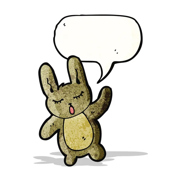 Viftande kanin cartoon — Stock vektor