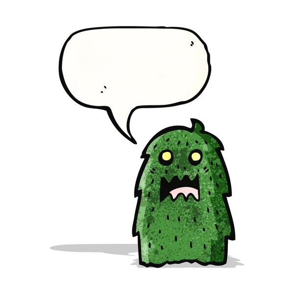 Monster with speech bubble cartoon — Stock Vector
