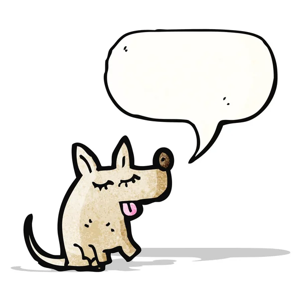 Cute little dog with speech bubble — Stock Vector