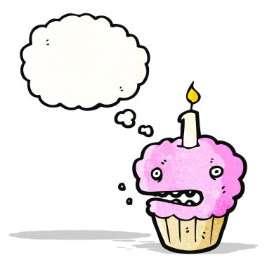 karikatür pembe kek