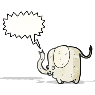 cartoon trumpeting elephant