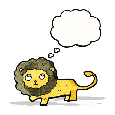 sevimli çizgi aslan