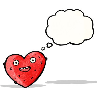 Brüt kalp karikatür karakter