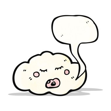 Konuşma baloncuklu çizgi film bulutu