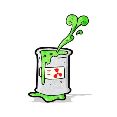 zehirli atık karikatür