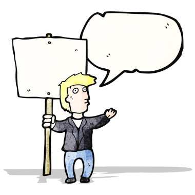 işareti karikatür ilahi protestocu